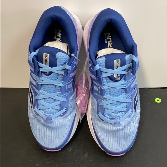 NEW SAUCONY RIDE ISO SNEAKER BLUE NAVY PURPLE 9.5M - Picture 2 of 6